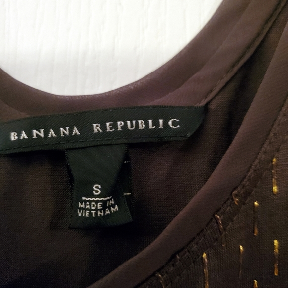 Banana Republic Gray/brown Gold Tank Size S - Picture 5 of 6